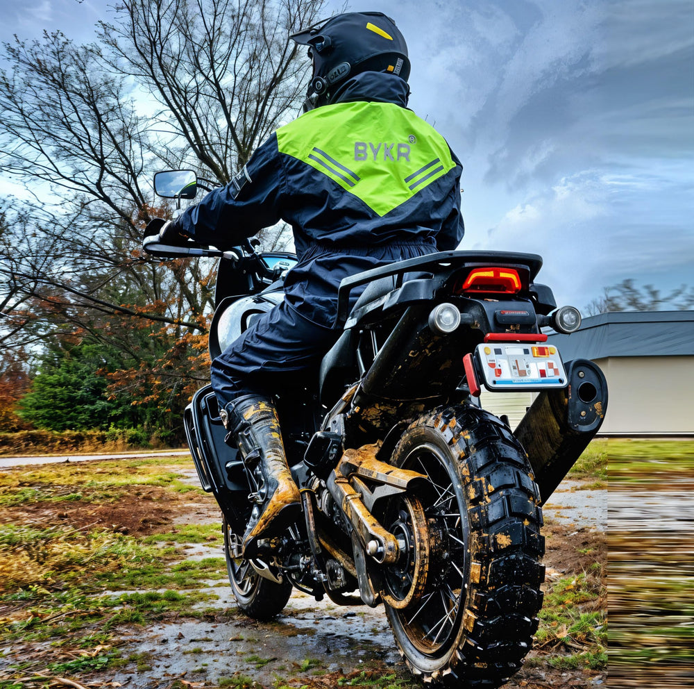 BYKR pants zipper and cuff detail providing a snug, splashproof seal