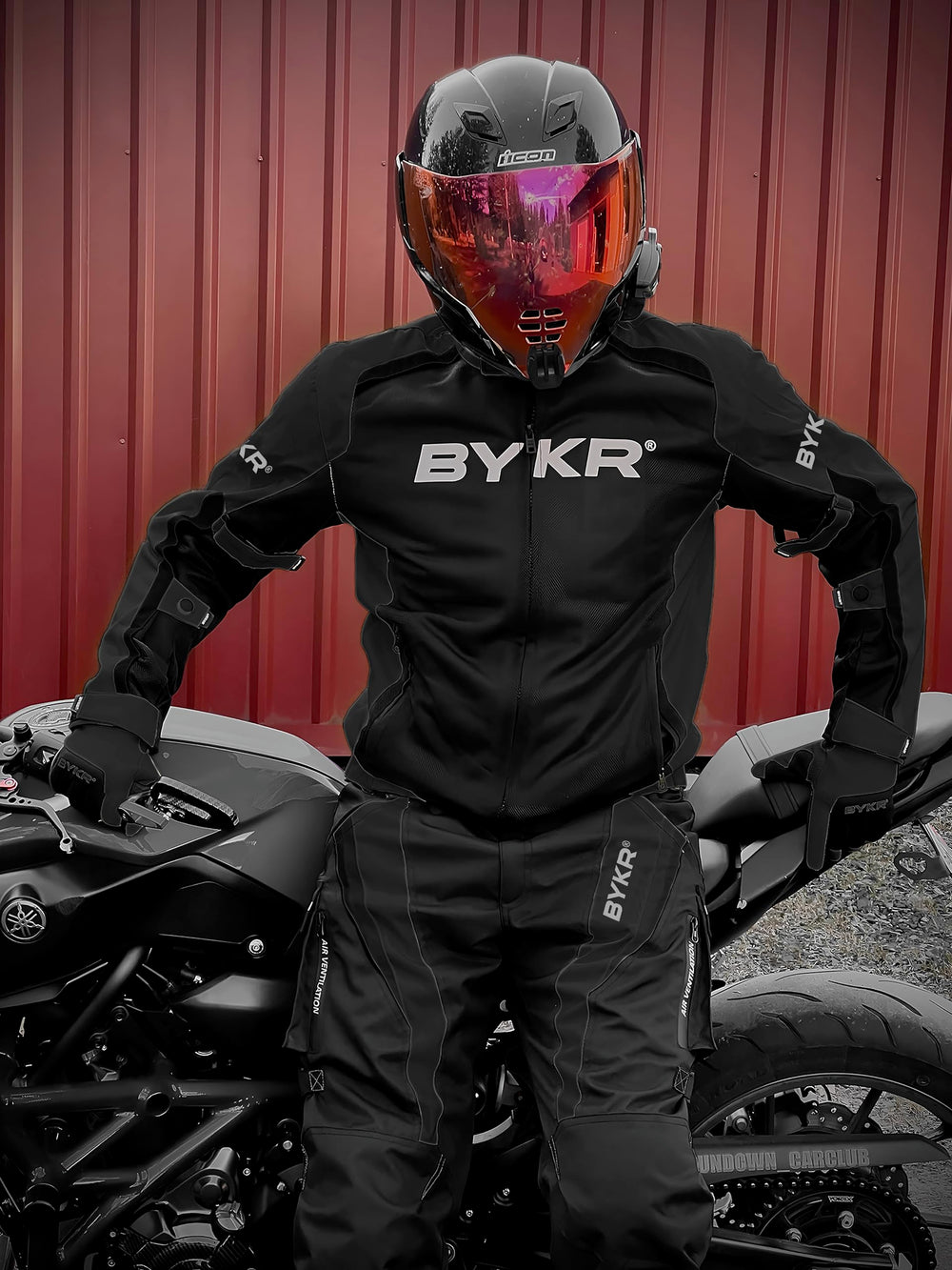BYKR jacket displayed on mannequin to show size and layering compatibility