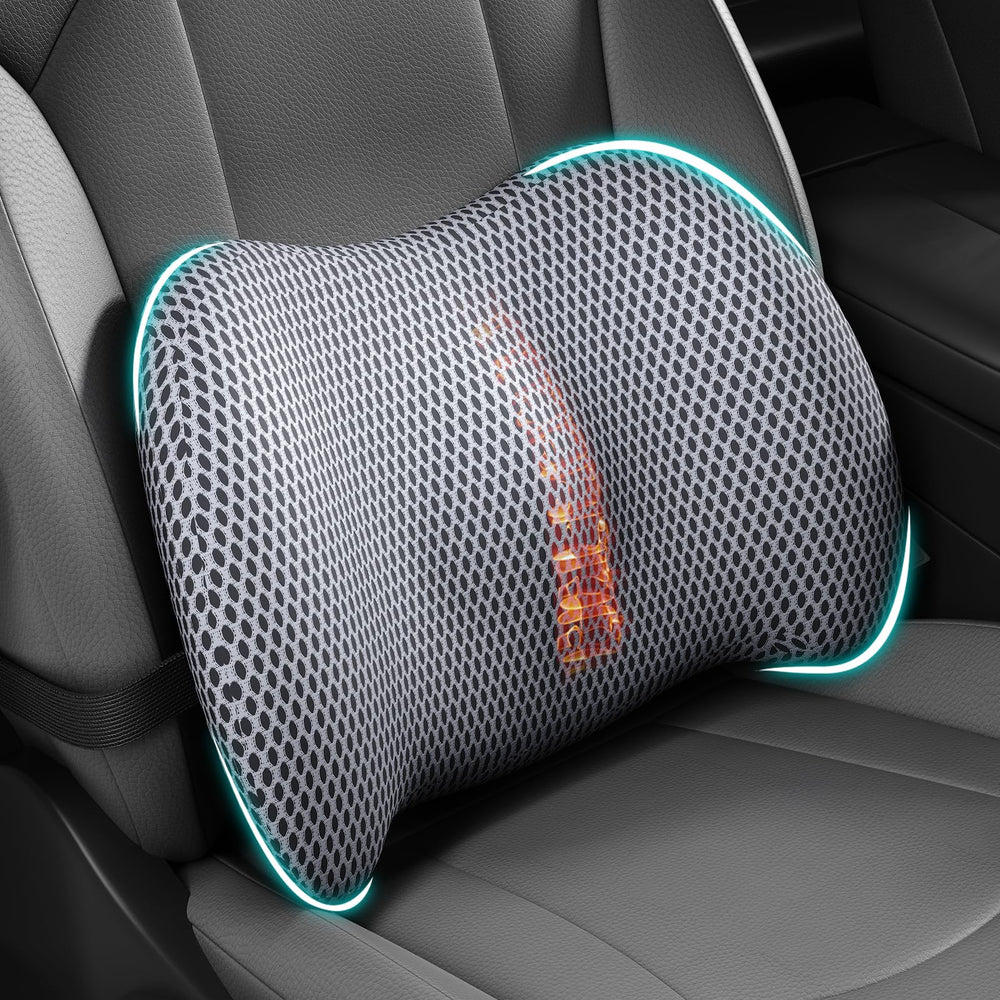 BYMECOST front view of lumbar pillow showing ergonomic shape and immediate comfort