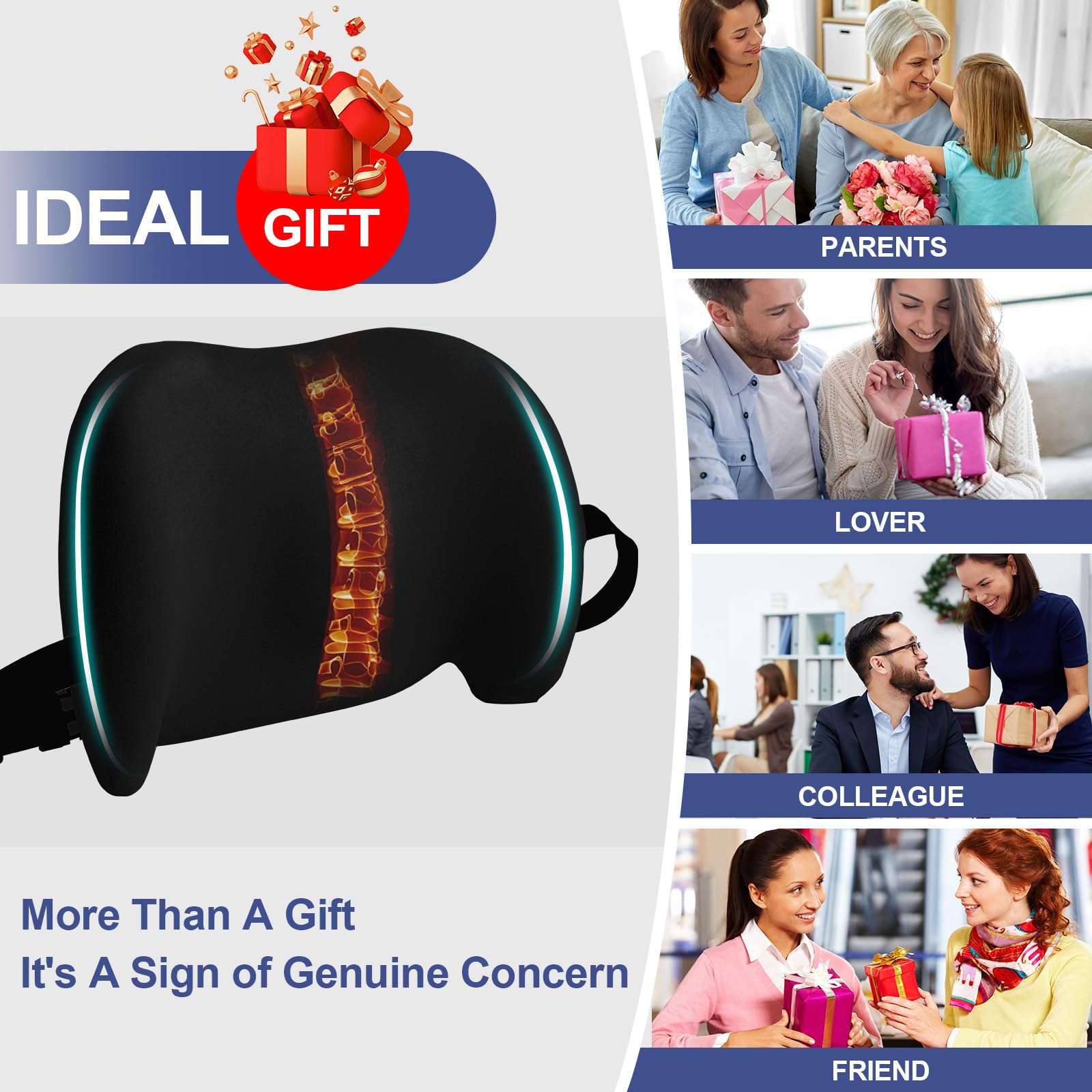 BYMECOST lumbar pillow in lifestyle driving scene for comfortable trips
