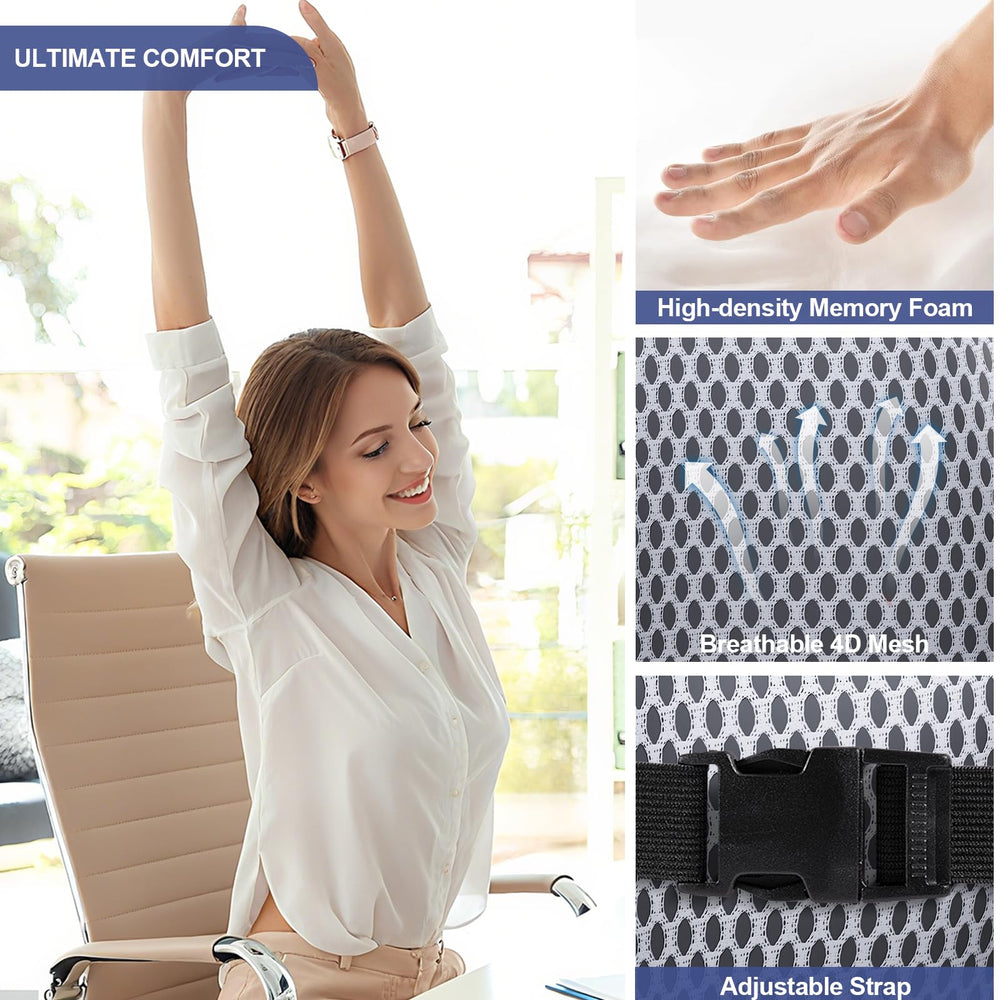 BYMECOST on office chair showing workday comfort and posture support
