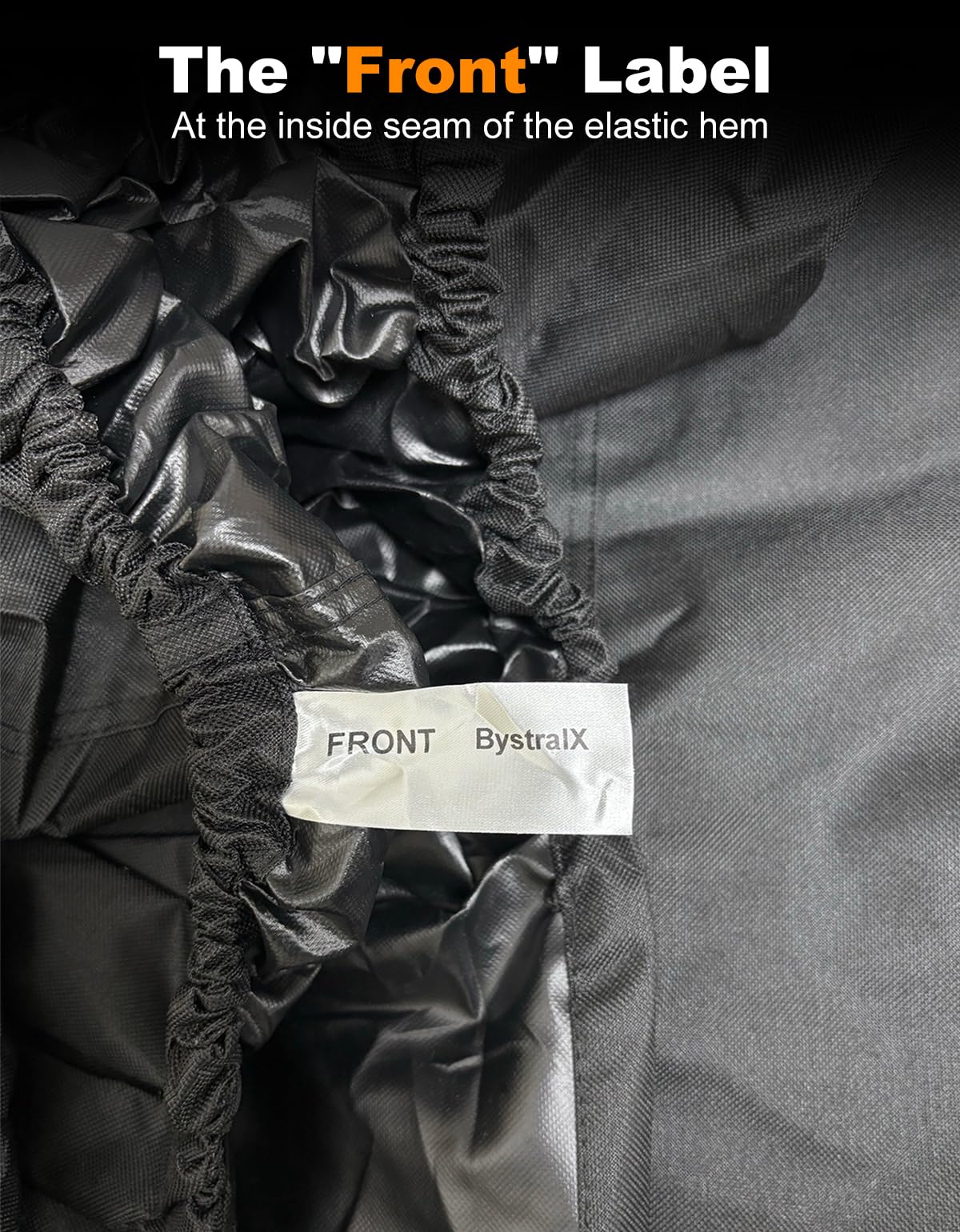 BystralX folded cover in compact bag ready for off‑season storage