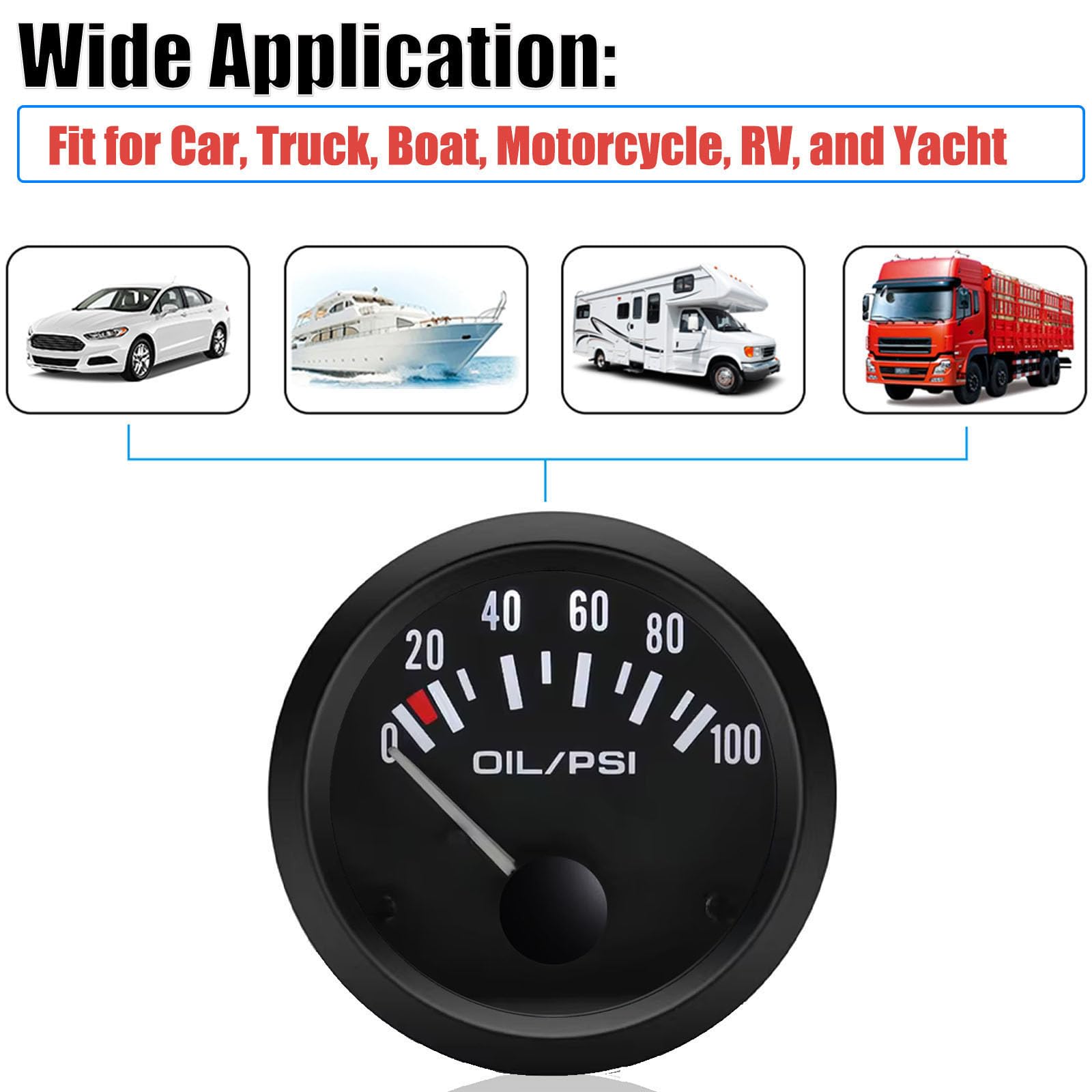 BYYOUIV gauge beside ruler demonstrating 2 inch size for fitment benefit