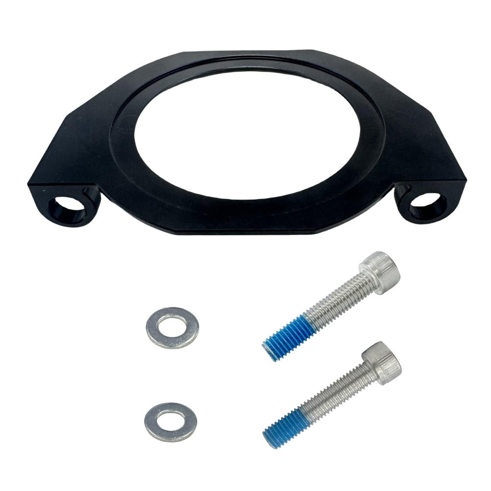 BZP front crank seal guard front view showing mounting profile and durable protection