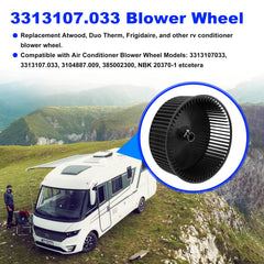 BZTT side profile of fan wheel displaying blade pitch for quieter operation