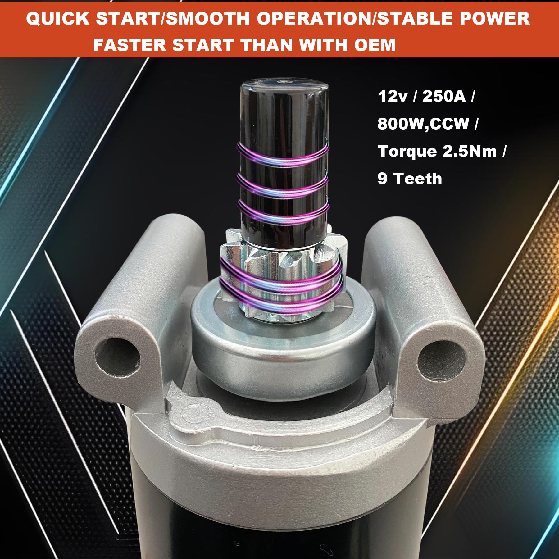 C CLINK starter installed on Kohler engine demonstrating direct-fit compatibility and secure mount