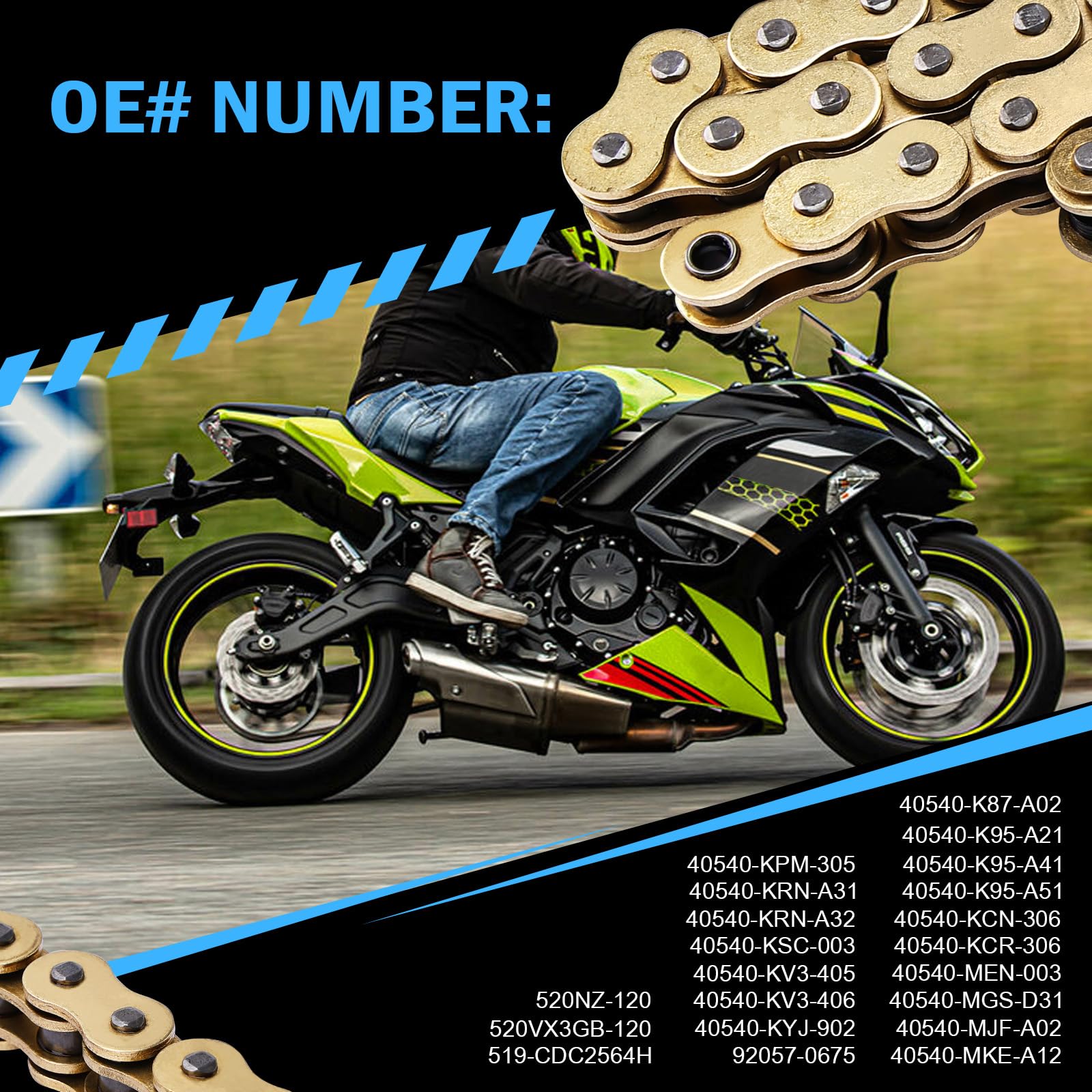 C-Tzu chain installed on motorcycle demonstrating improved power transfer