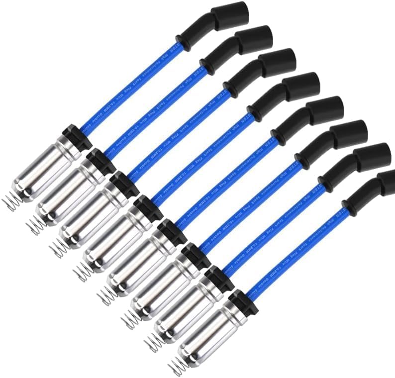 Cable Master front packaging showing blue spark plug wires and part labeling, clear fitment benefit