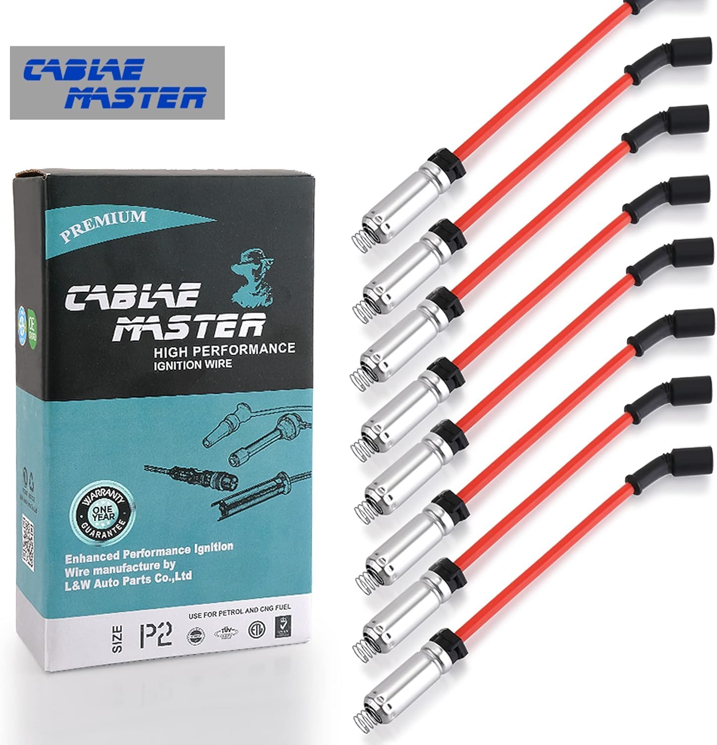 Cable Master wires beside ruler demonstrating correct length and scale for fit