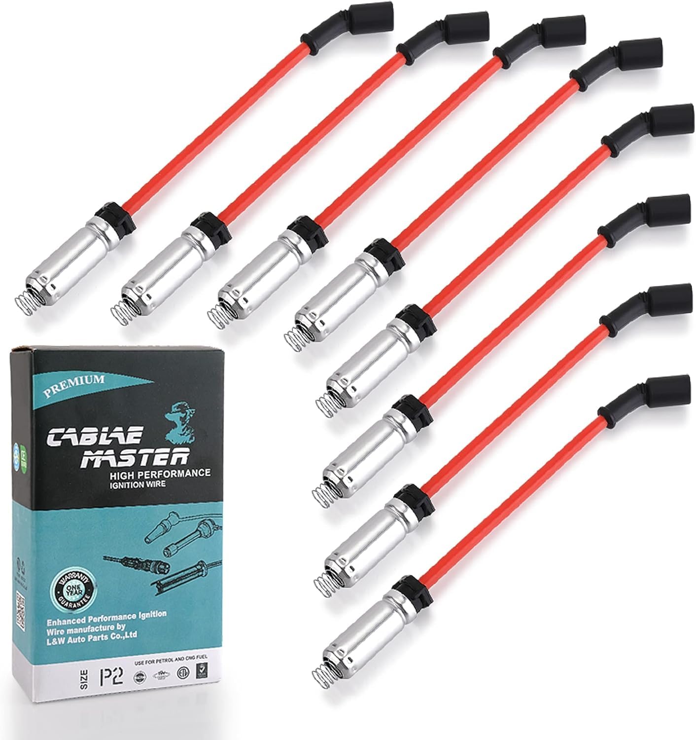Cable Master installed on V8 engine highlighting improved heat resistance and appearance