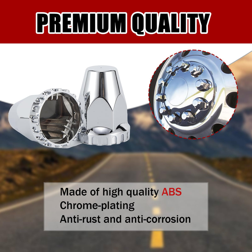 Cabtherlyn lug nut cover next to ruler showing 33mm fit for proper sizing benefit