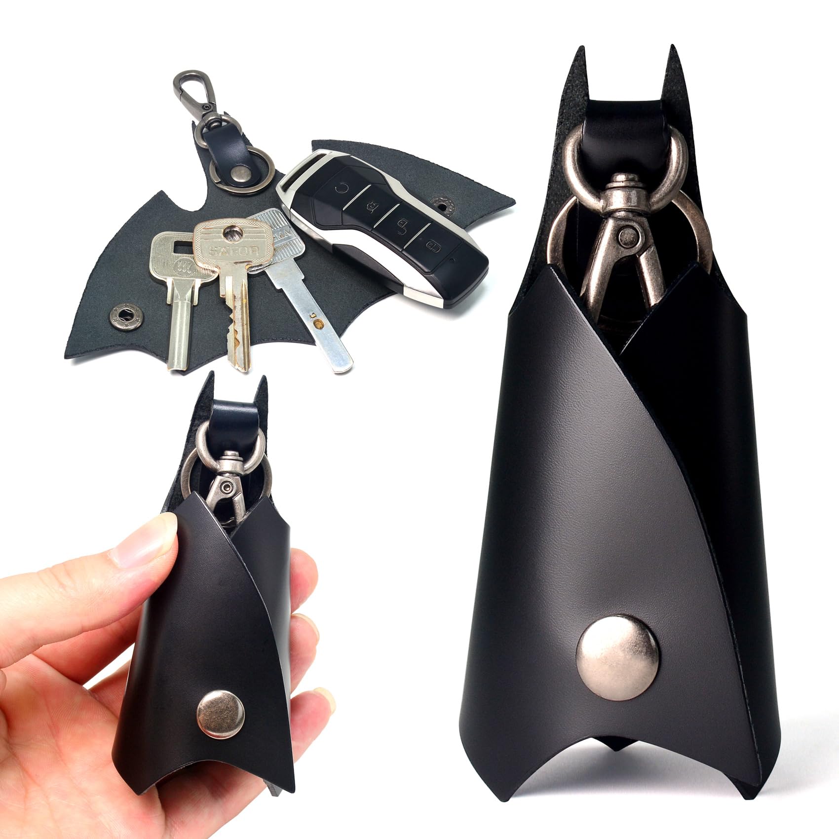 CAILLU front view showing bat keychain and gift box, perfect for gifting