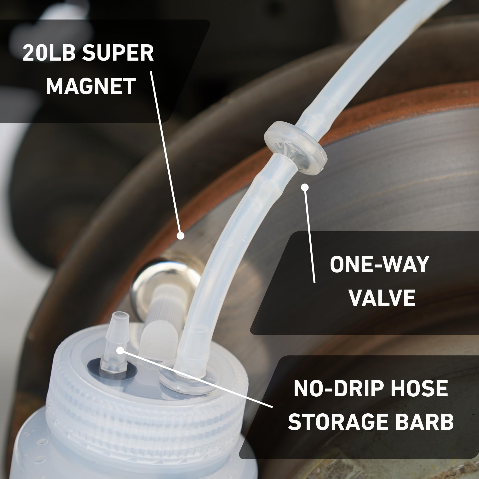 Cal-Spec Tools 16" hose connection detail giving extended reach and flexibility