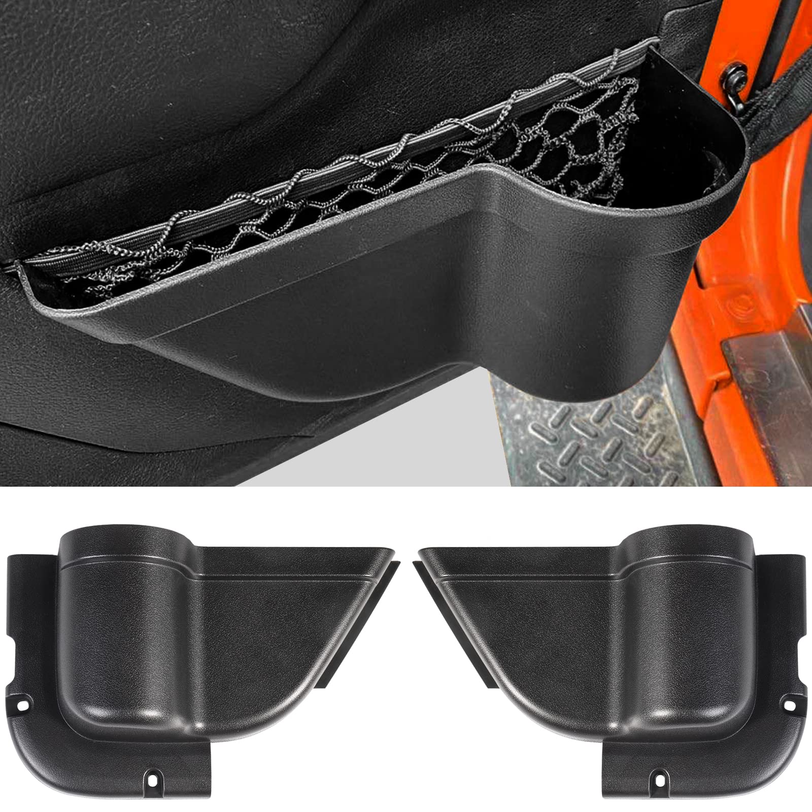 CALBEAU front view showing pocket installed and neat storage benefit
