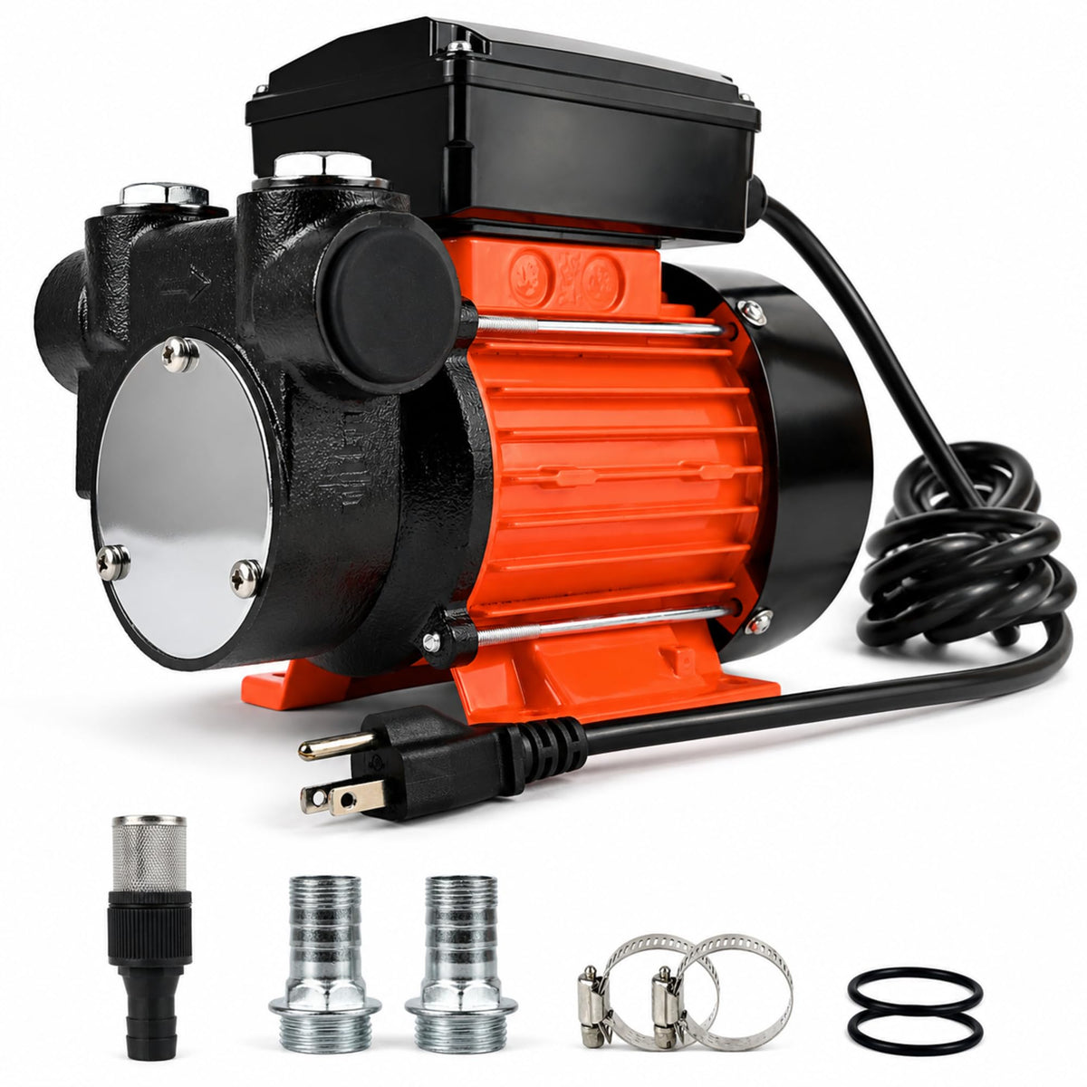 Calenon front view of pump showing inlet and outlet for fast transfers