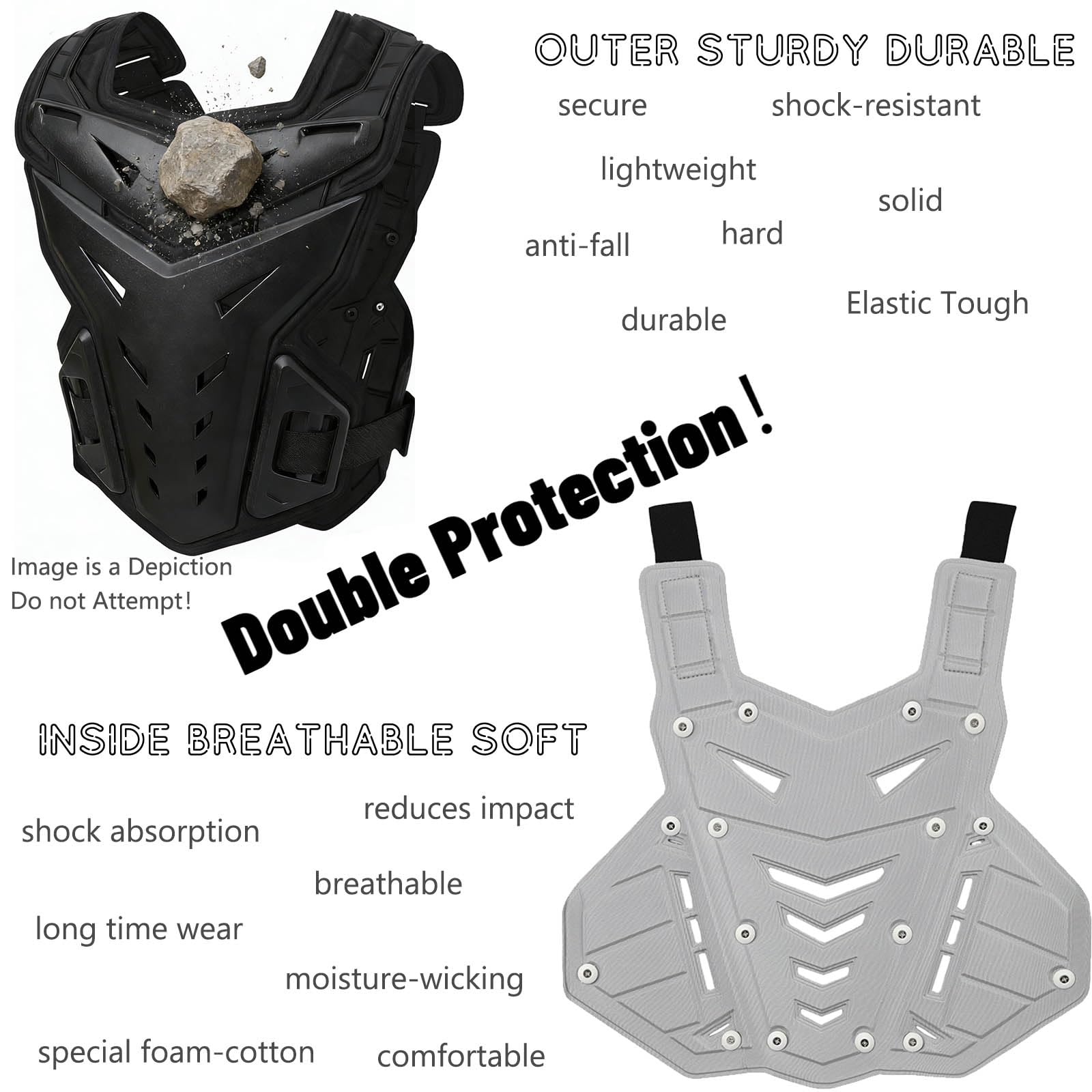 CALOPET in-use on a rider demonstrating protection during motorcycle riding