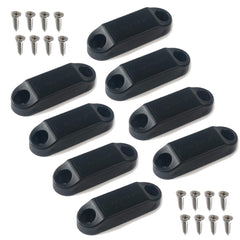 CALPALMY front view of the black magnetic baggage door catch mounted showing secure hold
