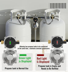 CALPOSE rotary selector and color-change indicator close-up for quick refill alerts