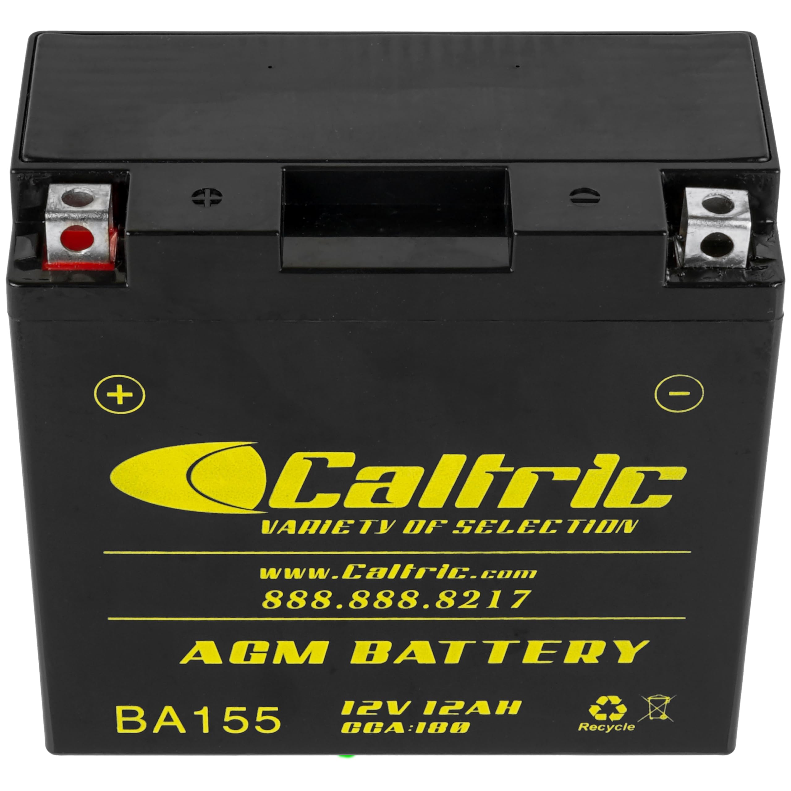 Caltric AGM installed on a Yamaha V‑Star 1100 demonstrating OEM compatibility