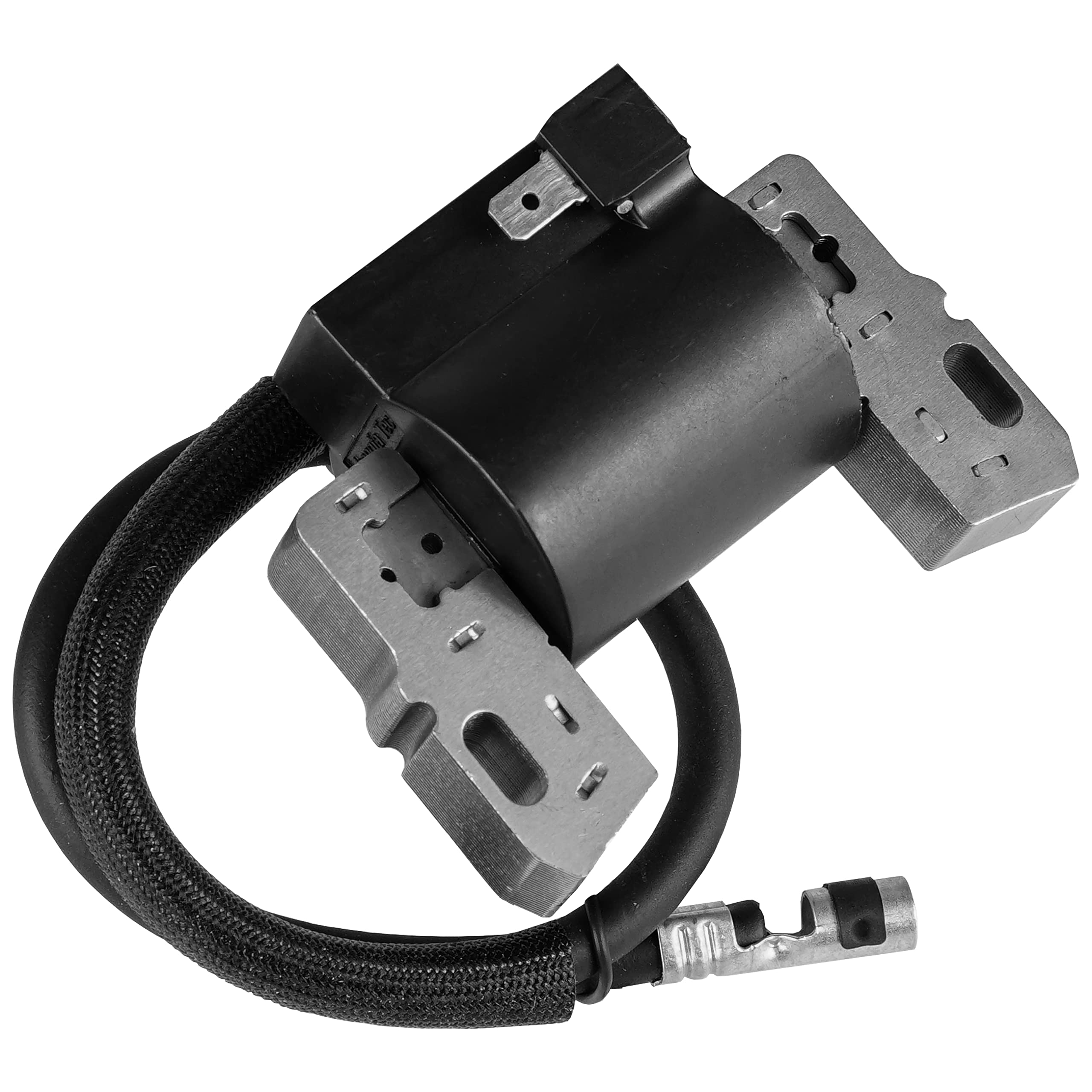 Caltric ignition coil front view showing mounting points and fitment benefit