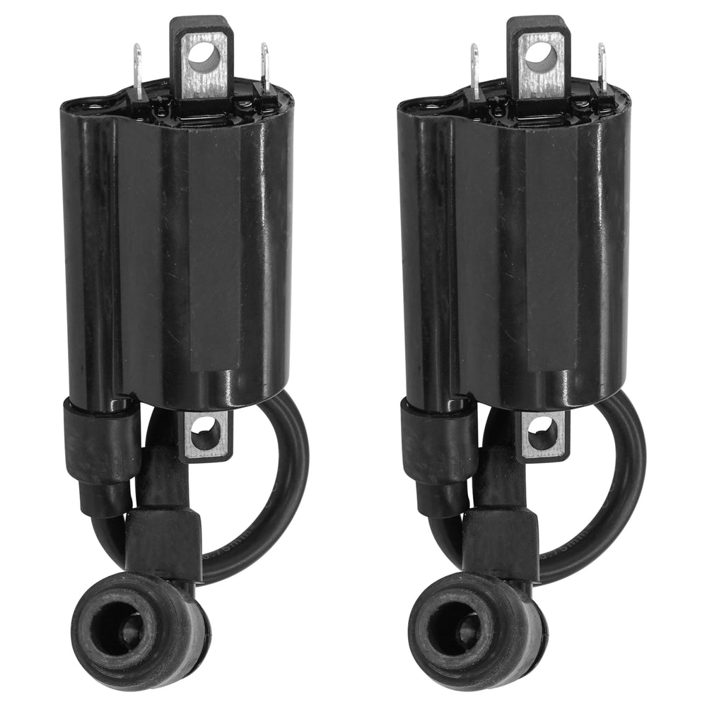Caltric ignition coil next to ruler showing dimensions for accurate comparison