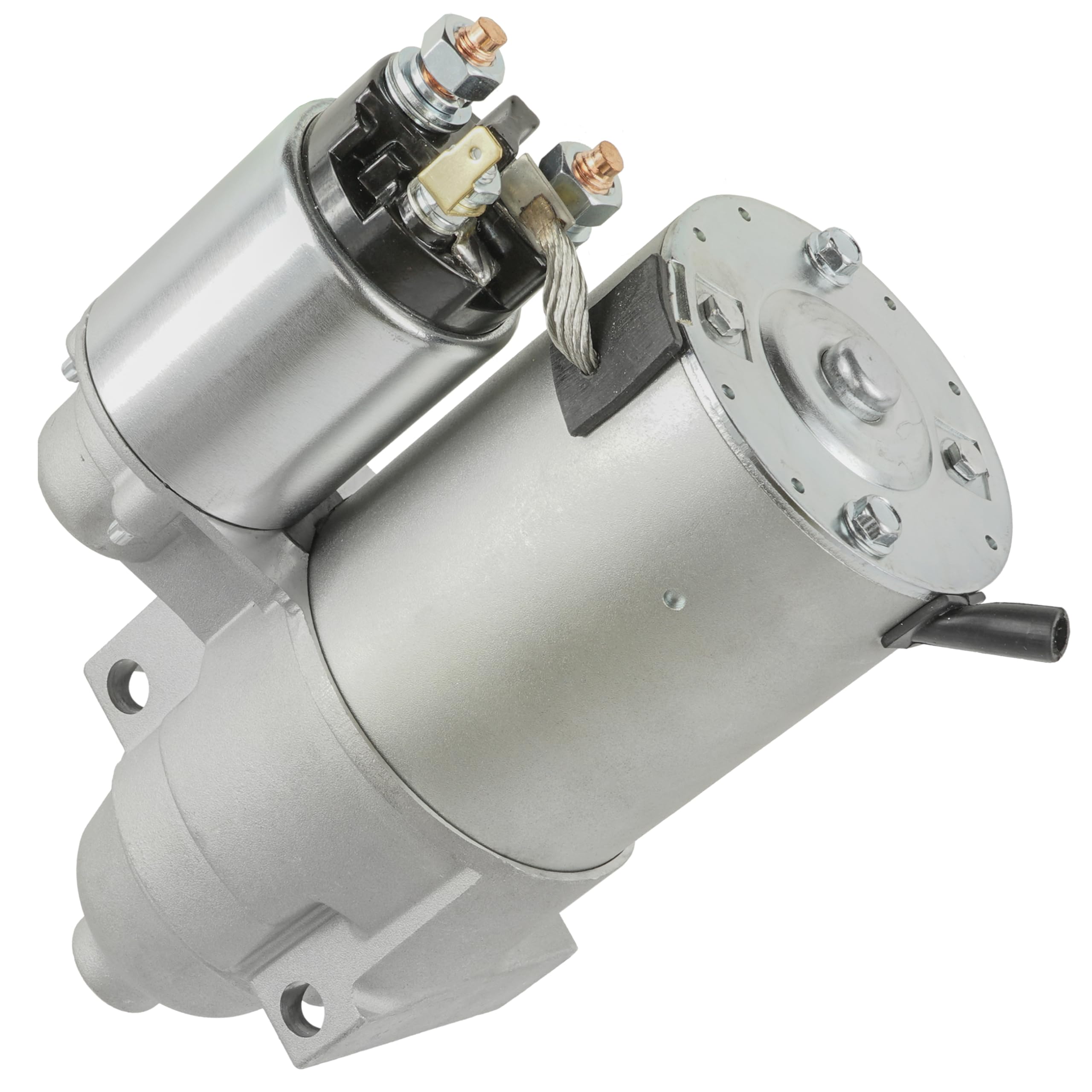 Caltric starter installed in a riding mower showing fast engine cranking benefit