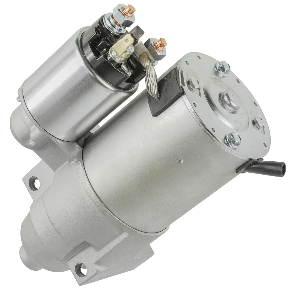 Caltric starter installed in a riding mower showing fast engine cranking benefit