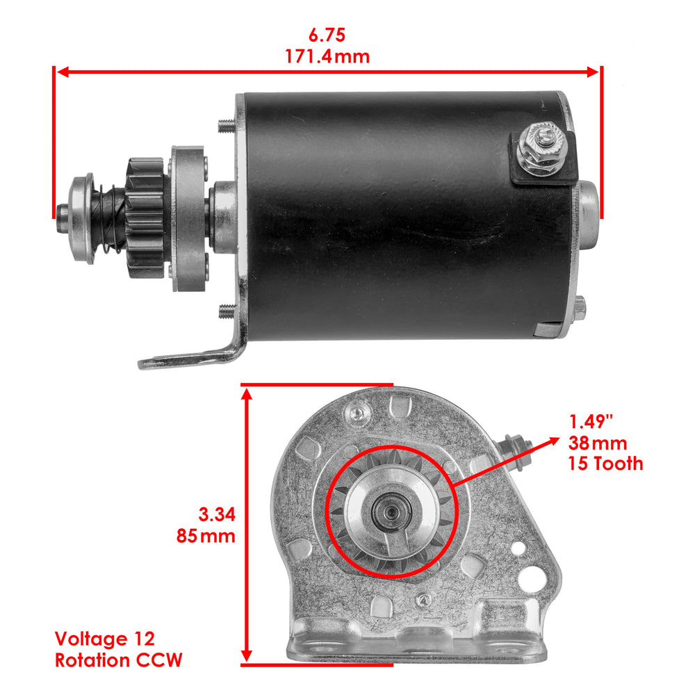 Caltric starter side profile highlighting solid construction for durability