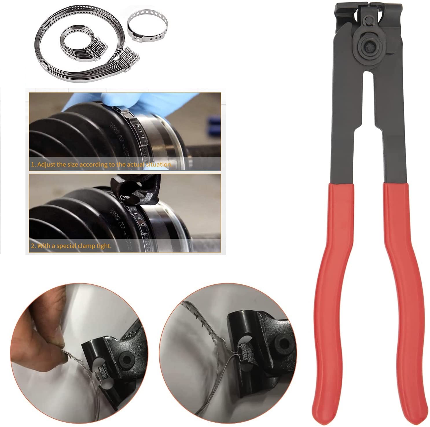 CALU LUKY clamps size comparison stainless options for varied axles