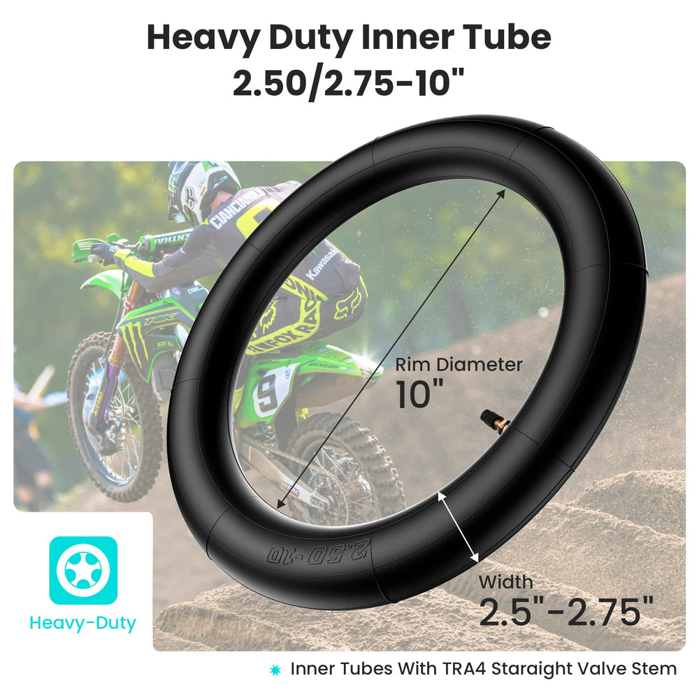 CALU LUKY tire mounted on a 10-inch rim demonstrating correct fit and easy installation
