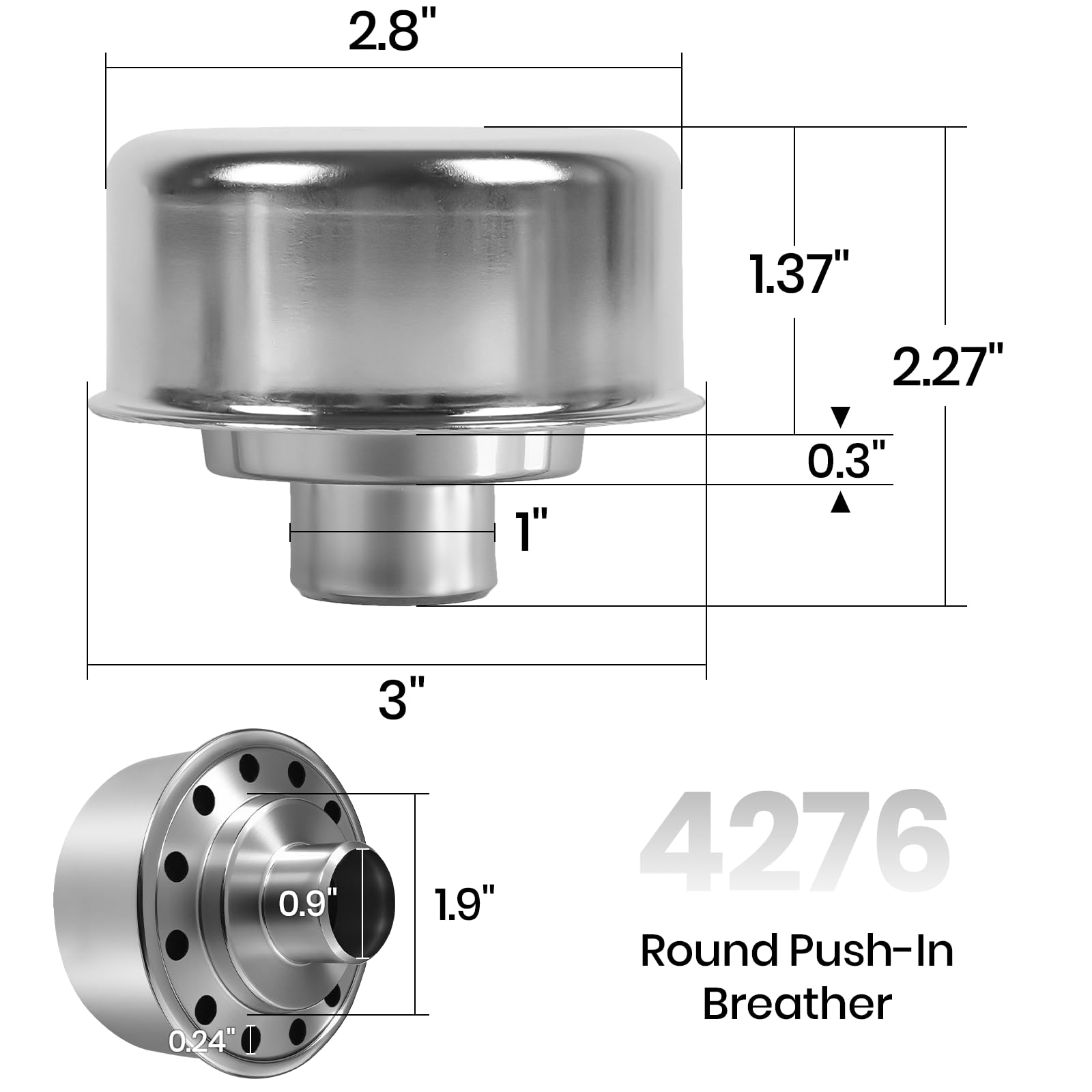 Calvana close-up of internal baffle showing splash reduction and reliable venting