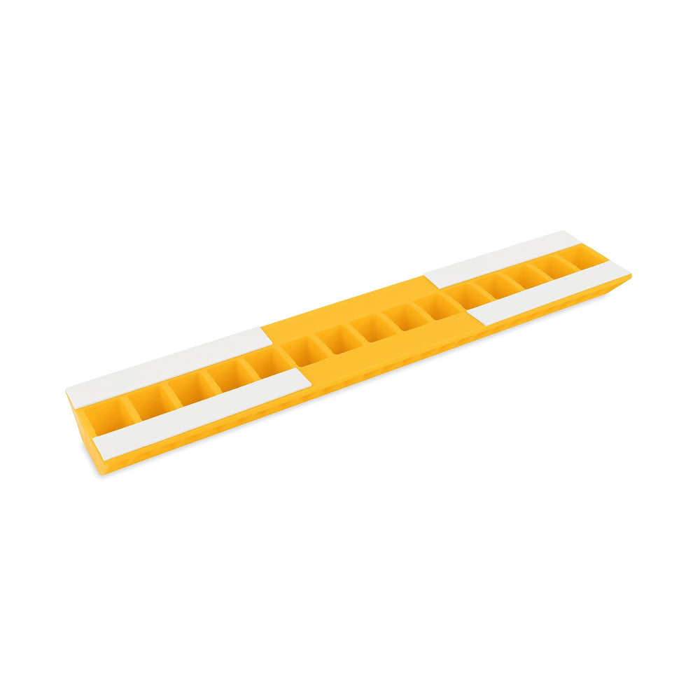 Camco AccuPark in garage lifestyle scene showing easy peel-and-stick installation and clutter protection