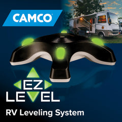 Camco angled close-up highlighting build quality and intuitive on/off switch benefit