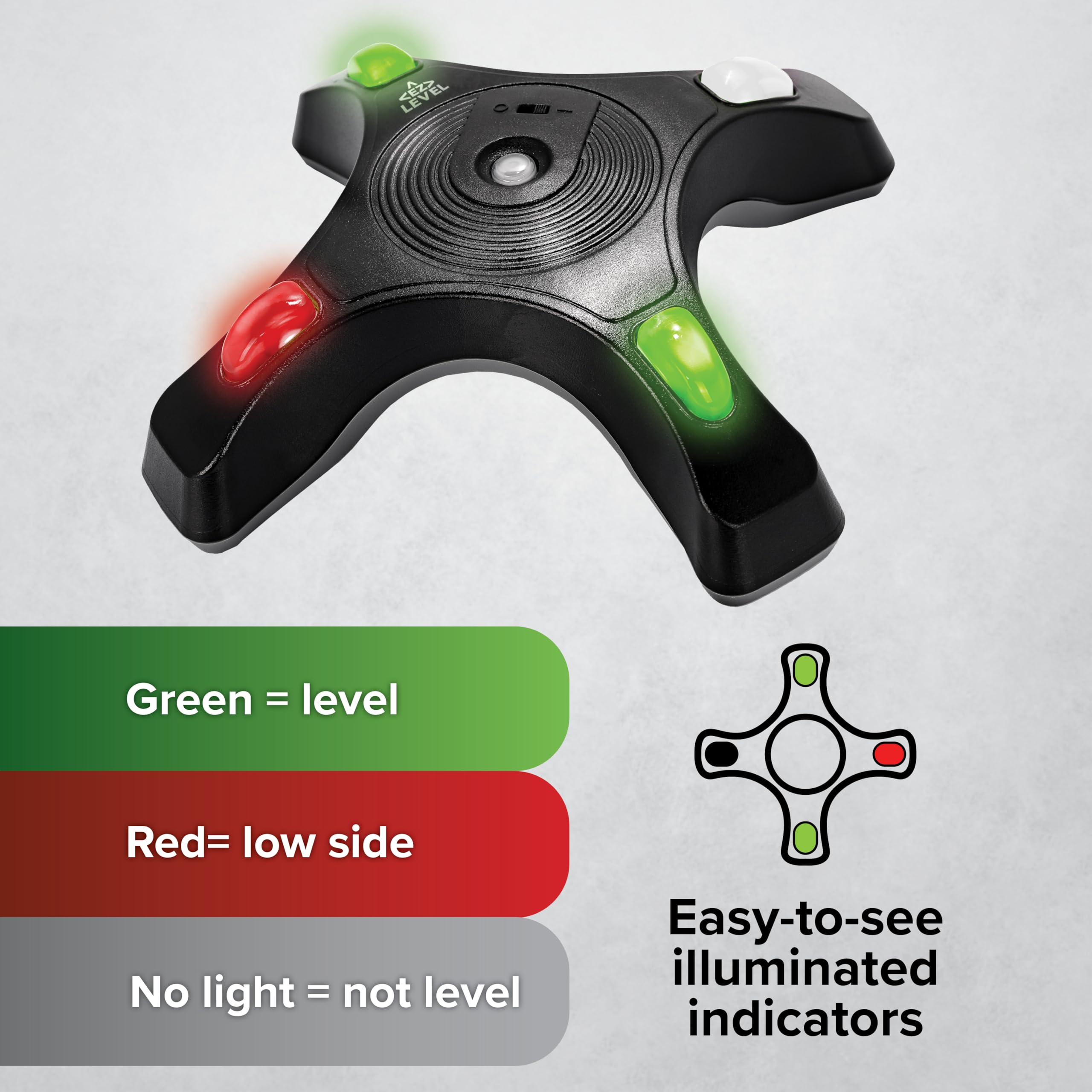 Camco back view showing battery compartment and solid-state electronics for reliability