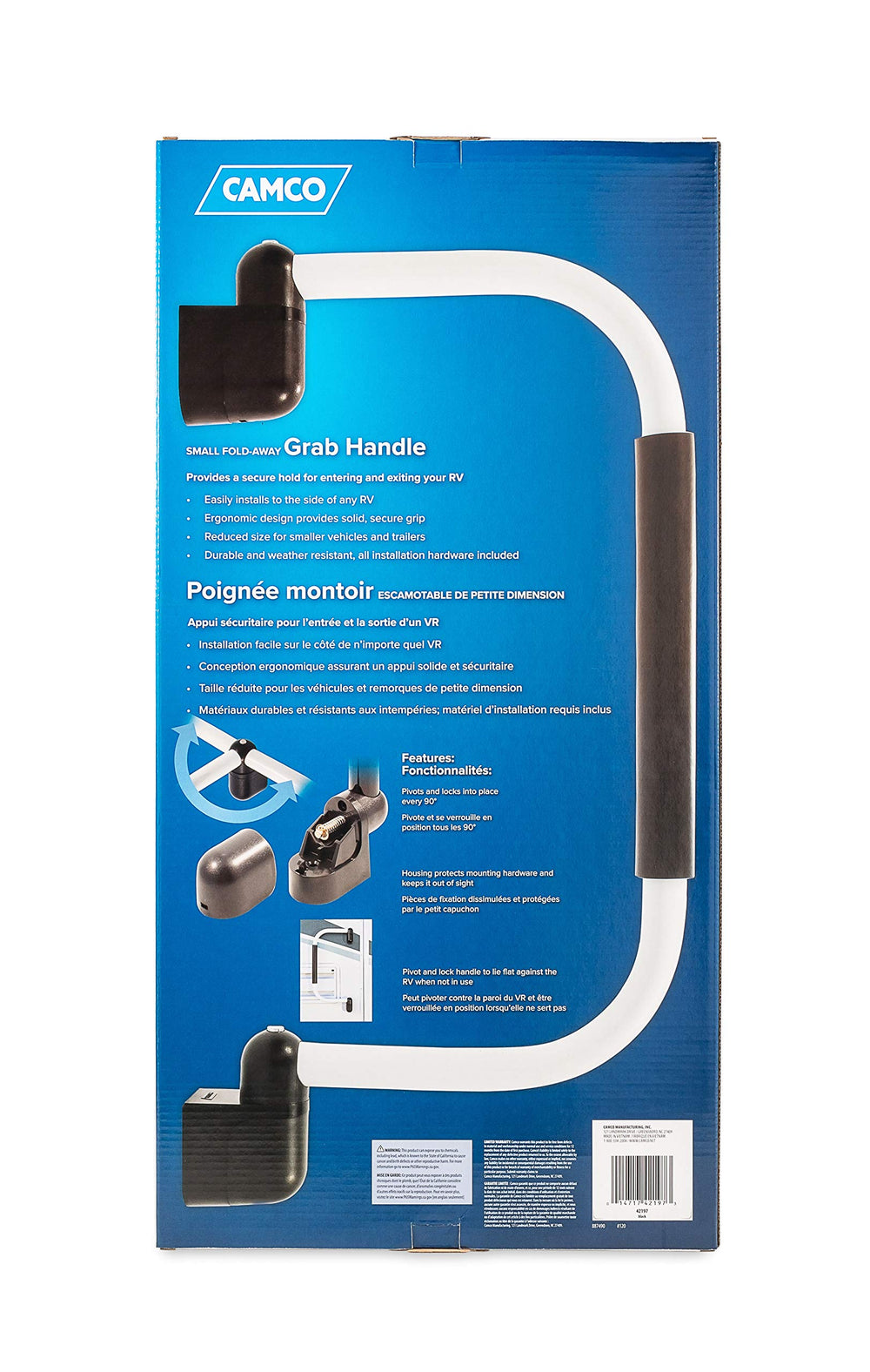 Camco brackets and included hardware showing easy installation advantage