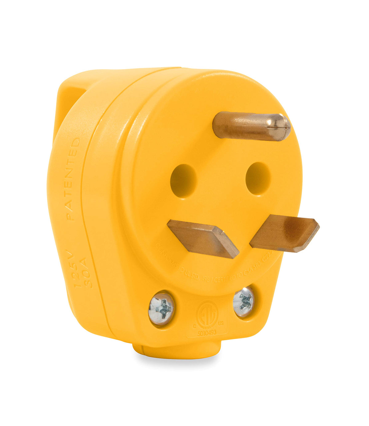 Camco front view of mini replacement plug showing compact profile and easy storage benefit