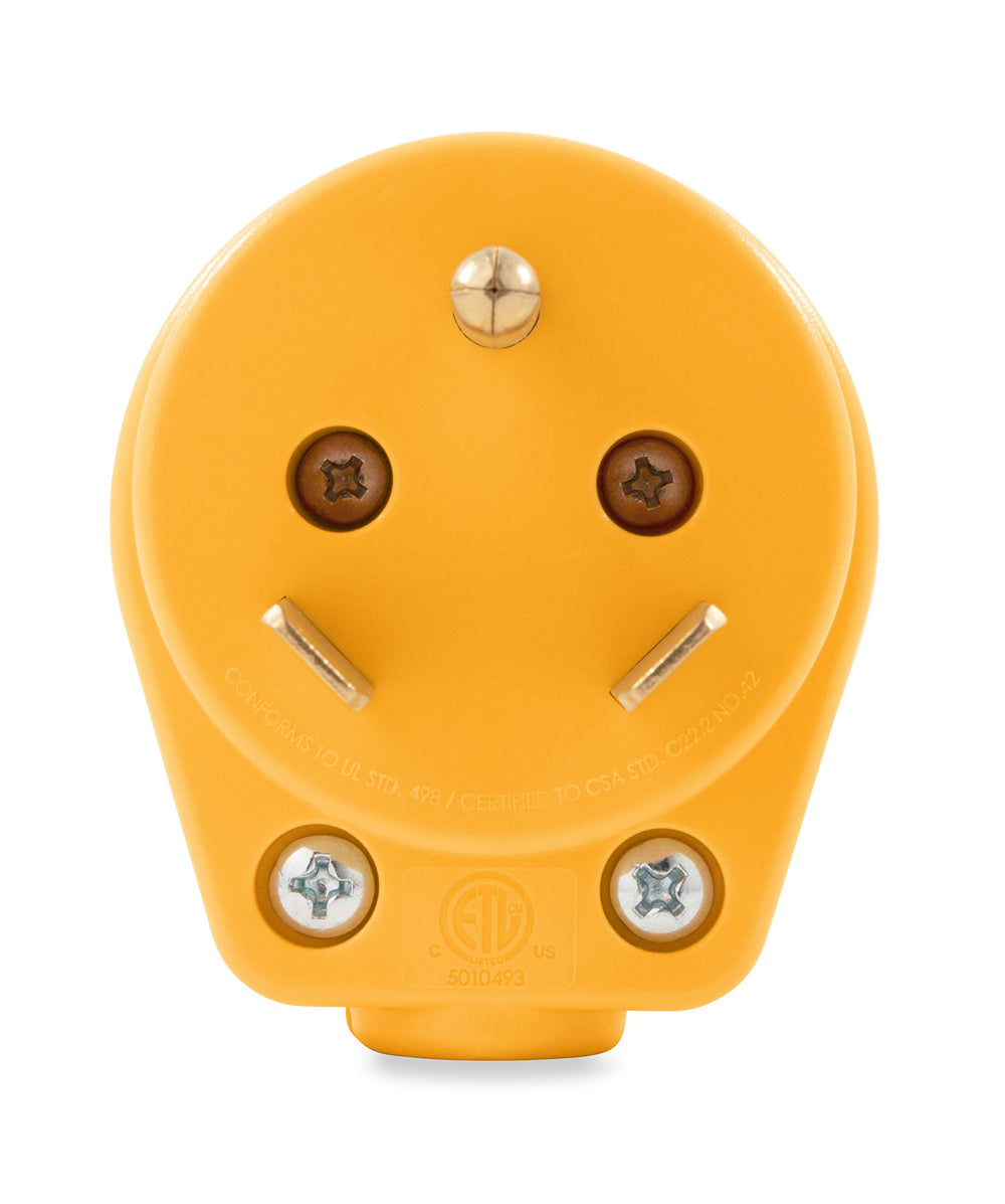 Camco side profile highlighting compact size that fits inside RV cord hatches for travel