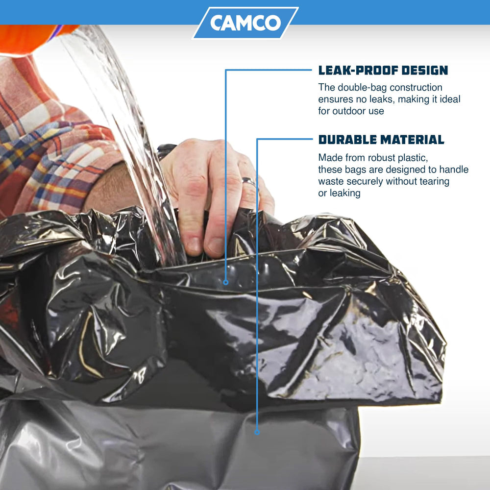 Camco pack size next to camping gear for compact storage benefit