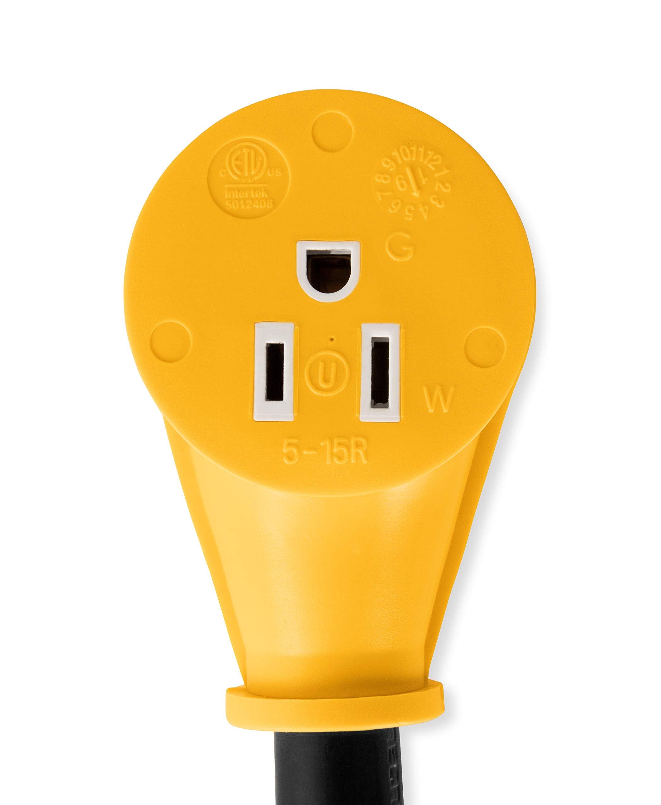 Camco PowerGrip cord sheath detail showing weather-resistant protection