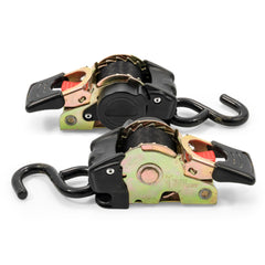 Camco retractable strap close-up of 1-inch webbing highlighting durable material and weather resistance