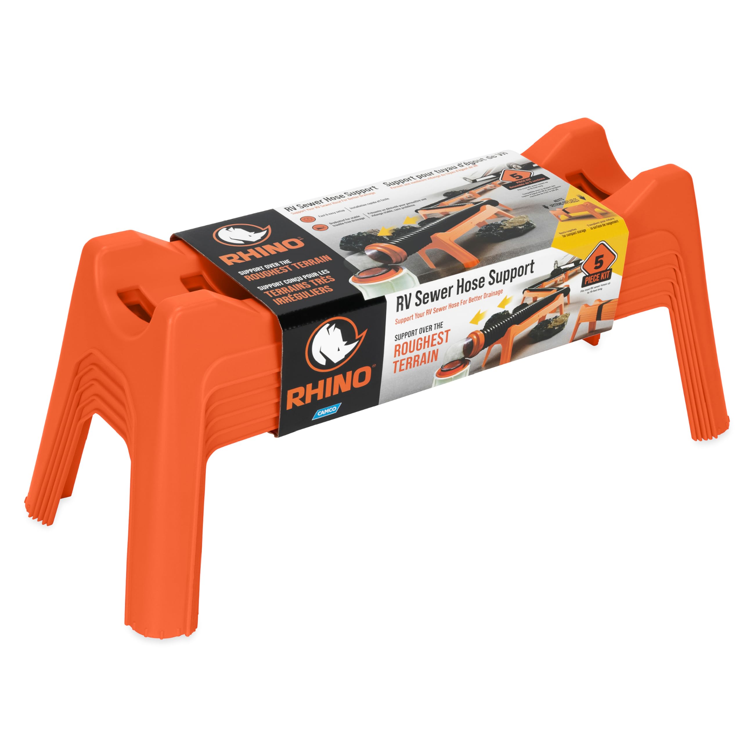 Camco Rhino front packaging showing kit ready to use and easy setup benefit