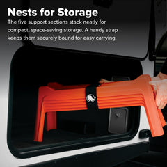Camco Rhino nesting sections strapped together for compact storage benefit