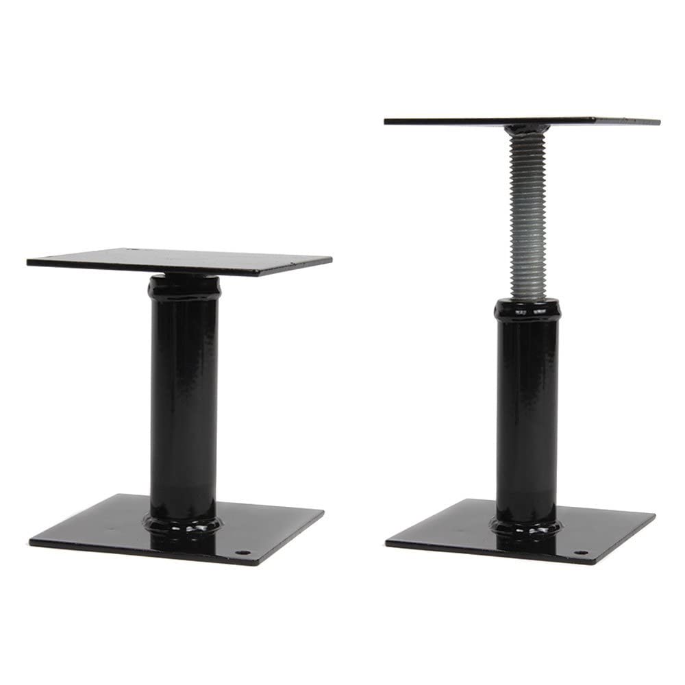 Camco Save-A-Step front view showing compact stabilizer and sturdy frame, adds step stability