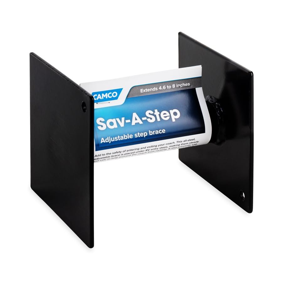 Camco steel finish close texture shot, communicates durability and weather resistance