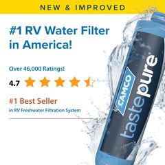 Camco cross-section of filter medialayers highlighting GAC and KDF for improved taste benefit