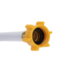 Camco TastePURE in use at an RV connection demonstrating clean drinking water supply