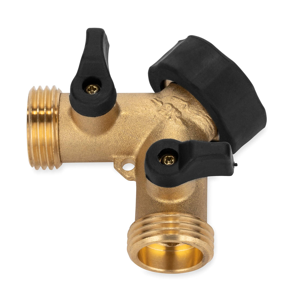 Camco handle close-up highlighting easy-grip design benefit: simple control with gloves