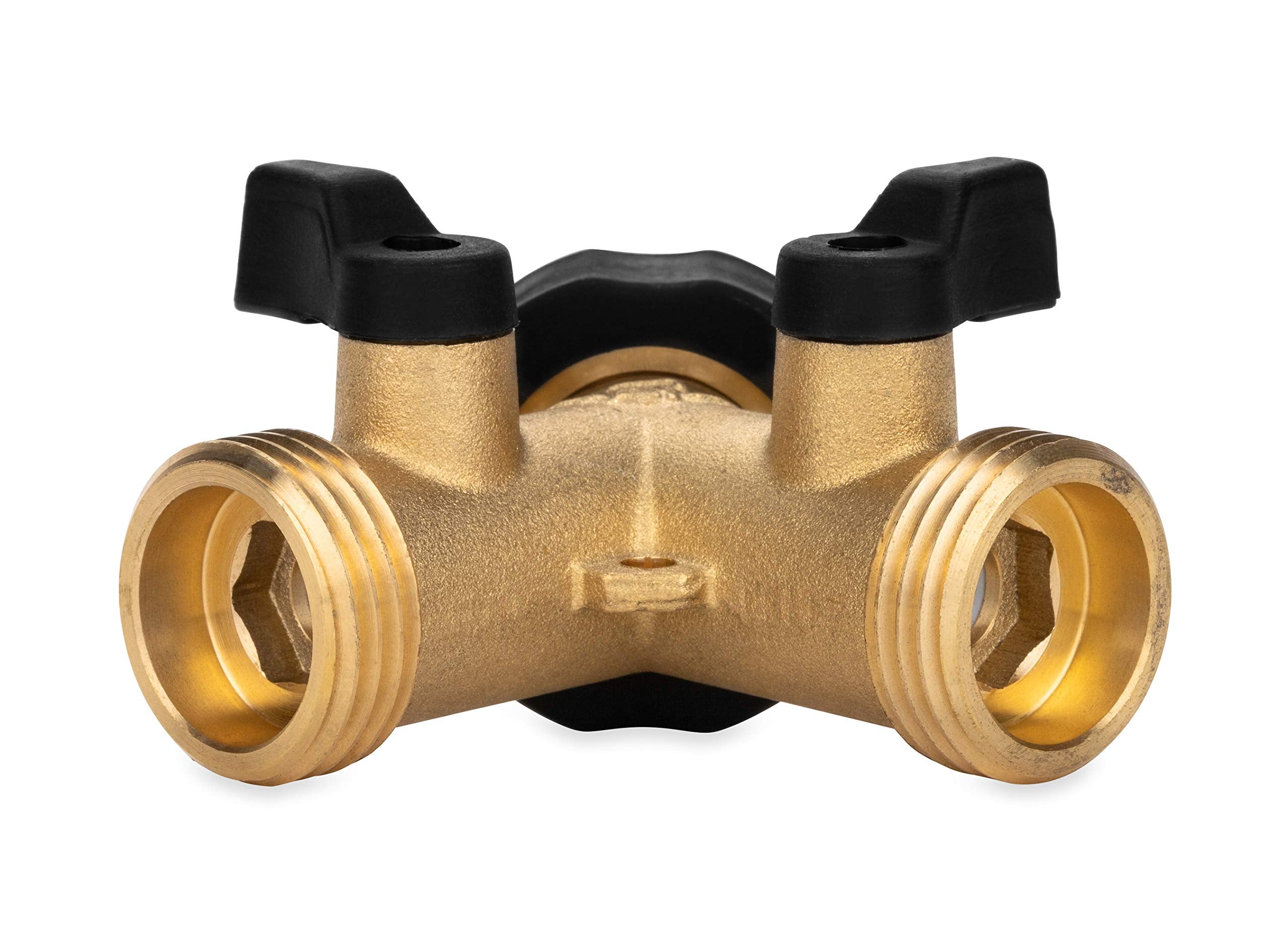 Camco valve internals close-up showing stainless-steel quarter-turn parts benefit: corrosion resistance
