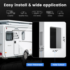 CAMJOKE side profile showing door thickness compatibility and fit