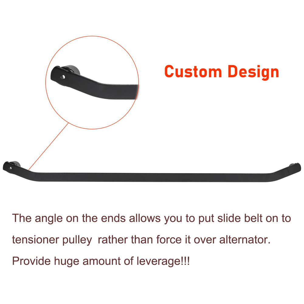 Camoo wrench next to ruler showing 25-inch scale for superior mechanical advantage
